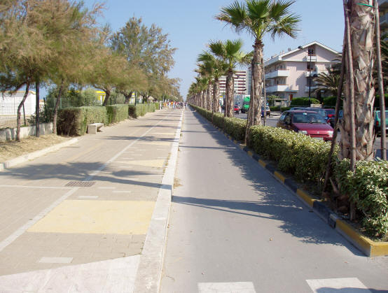 La pista ciclabile a Montesilvano nord