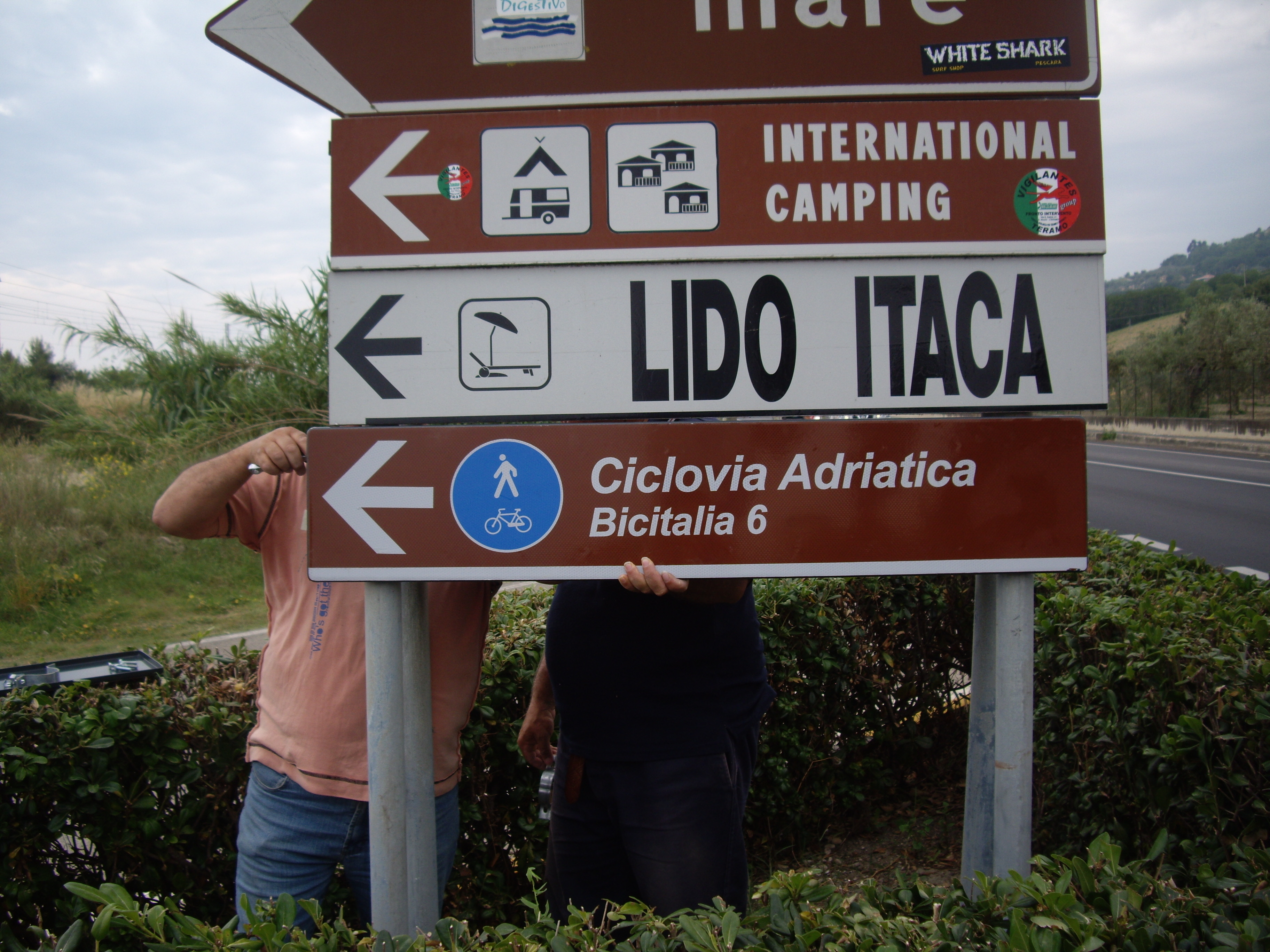 segnaletica Ciclabile Adriatica a Pineto