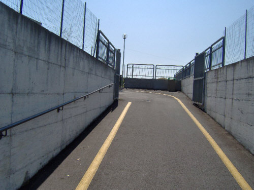 Pista ciclabile nel sotto passo di Porto d'Ascoli