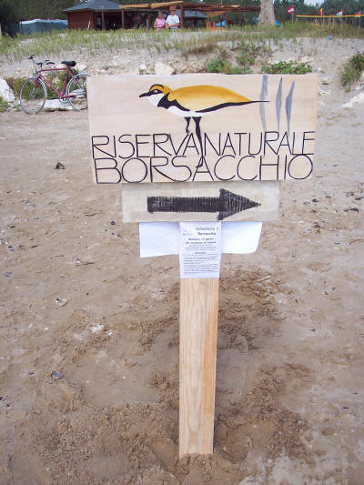 Cartello Riserva naturale del Borsacchio Roseto degli Abruzzi