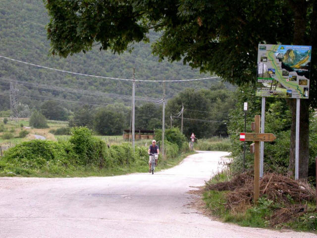 Ciclostrada nei pressi di Capitignano